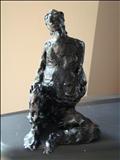 Black Man I by Jane Burt, Sculpture, Glazed Ceramic
